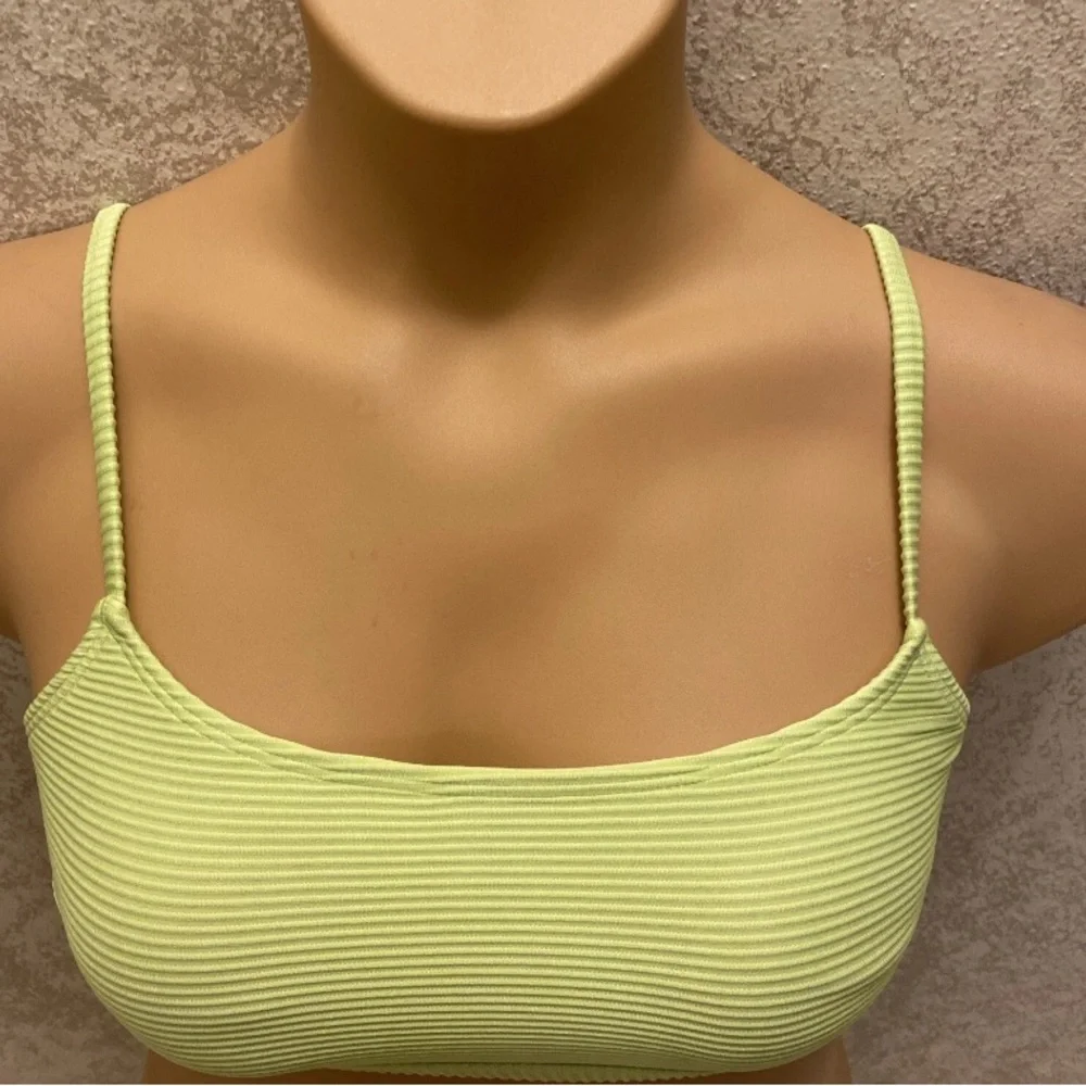 Aeropostale Light Green Ribbed Bikini Top